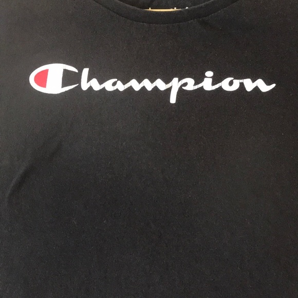 BLACK CHAMPION T SHIRT ( WOMENS MEDIUM/ LARGE ) - Picture 3 of 3